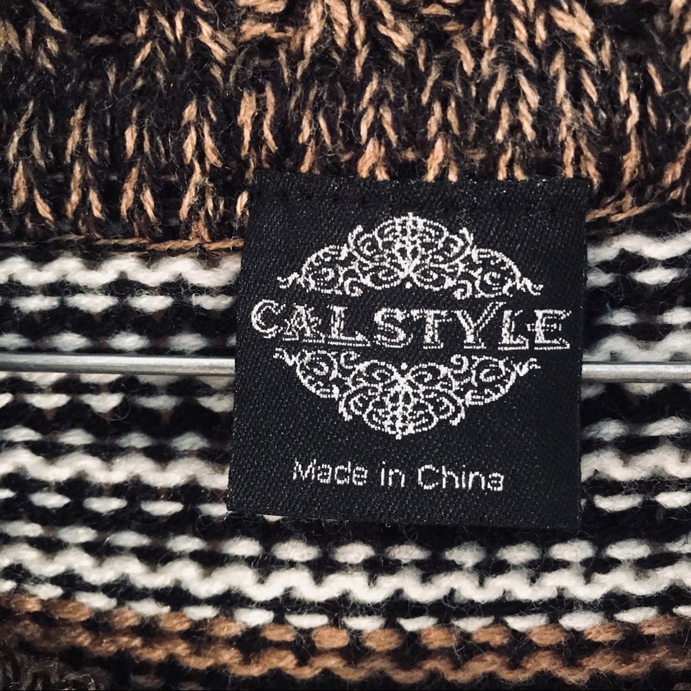Calstyle Striped Poncho one size - Picture 8 of 8